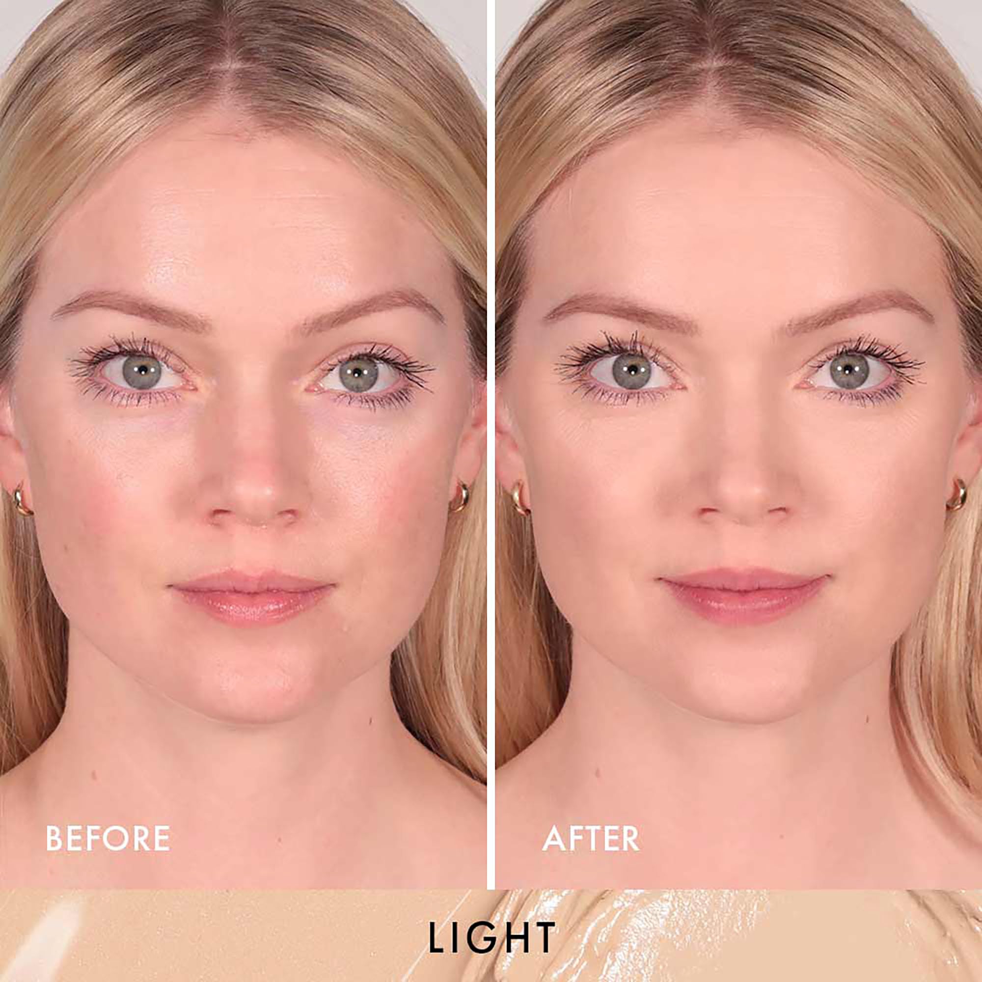 Wander Beauty Dualist illuminating end swatch in Light adds brightening lift.