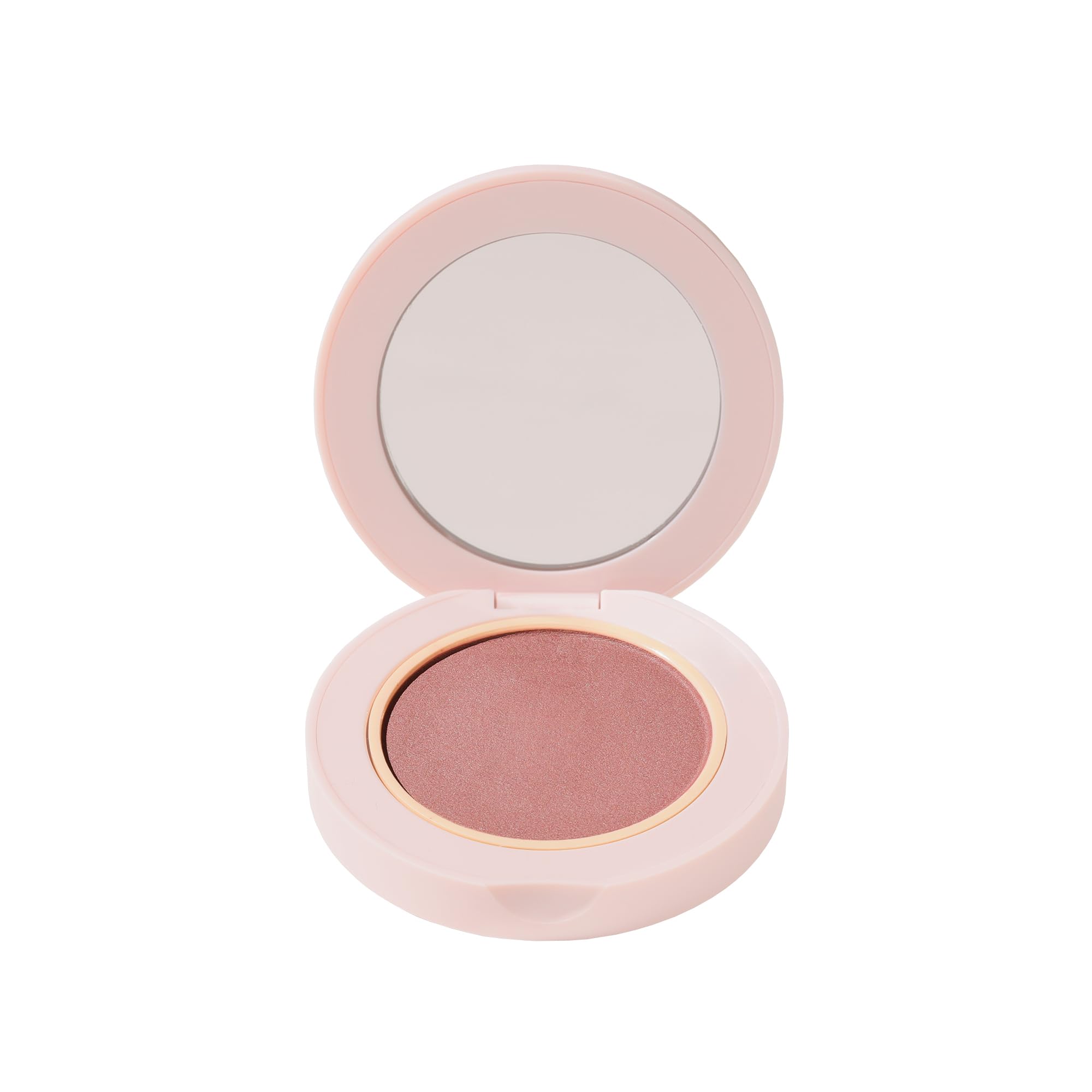 Wander Beauty Hydrating Powder Blush rose swatch showing natural glow and buildable color