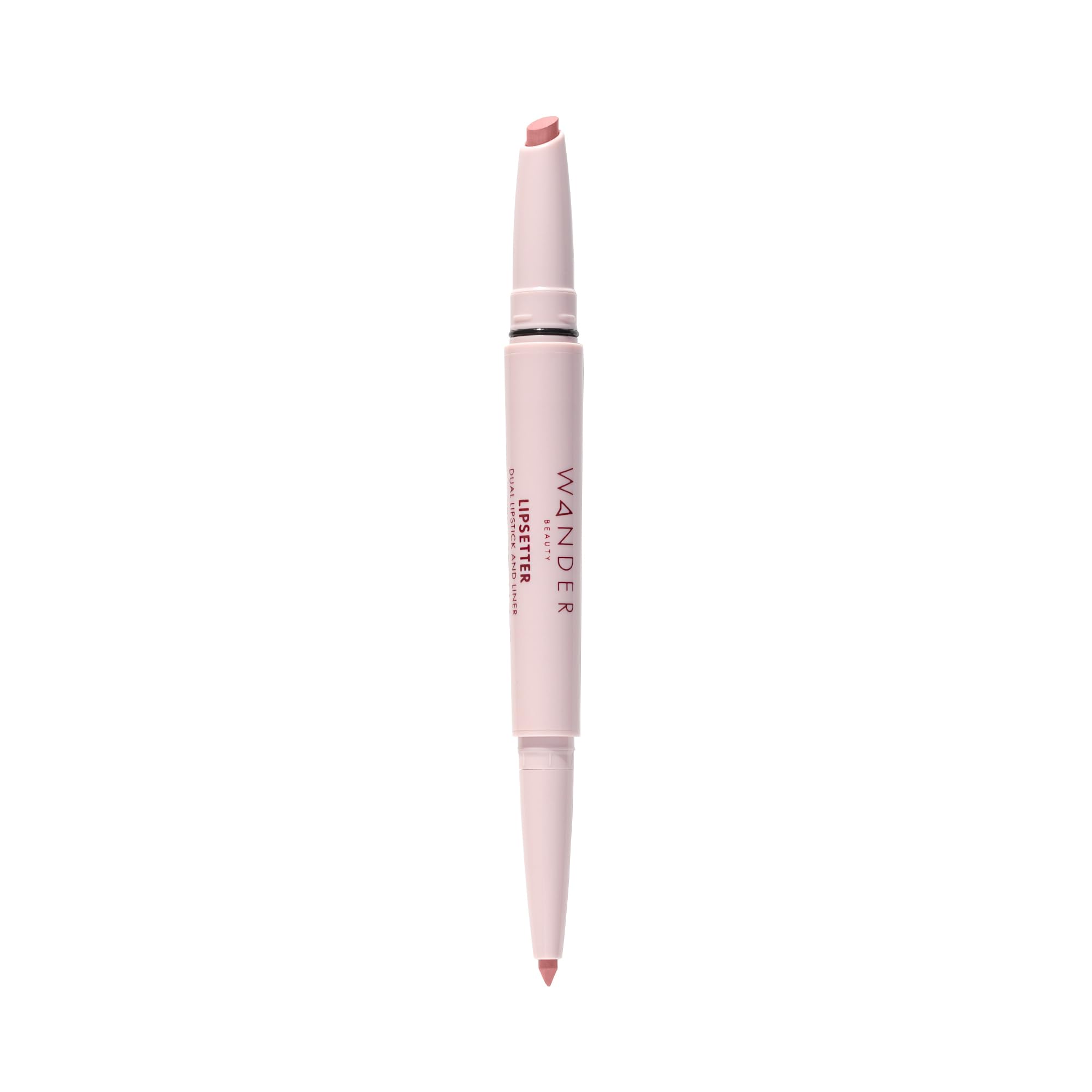 Wander Beauty Lipsetter dual end closeup Bohemian Blush shows hydrated color