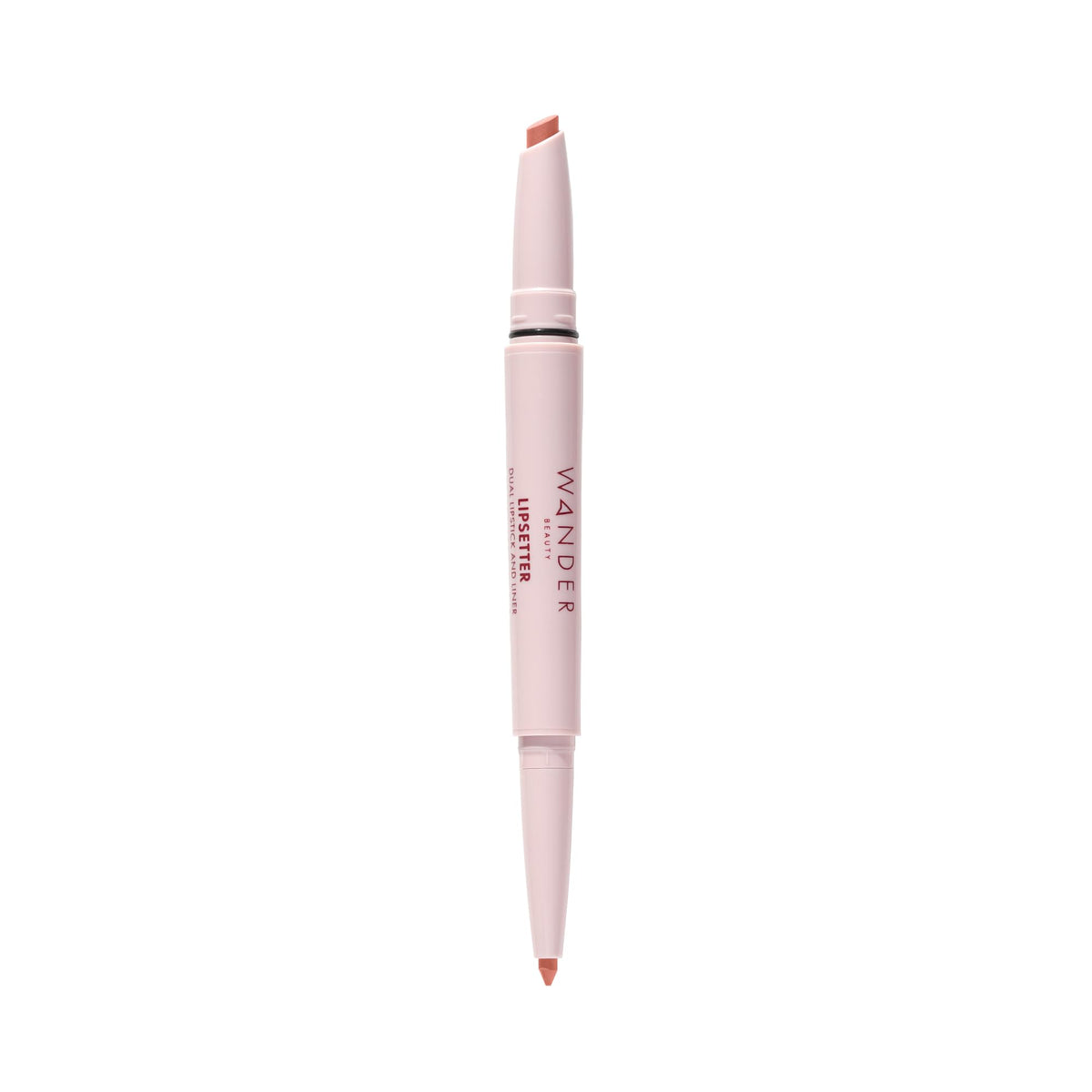 Wander Beauty Lipsetter Ticket to Tawny swatch showcases rich brown-nude color with hydrating comfort