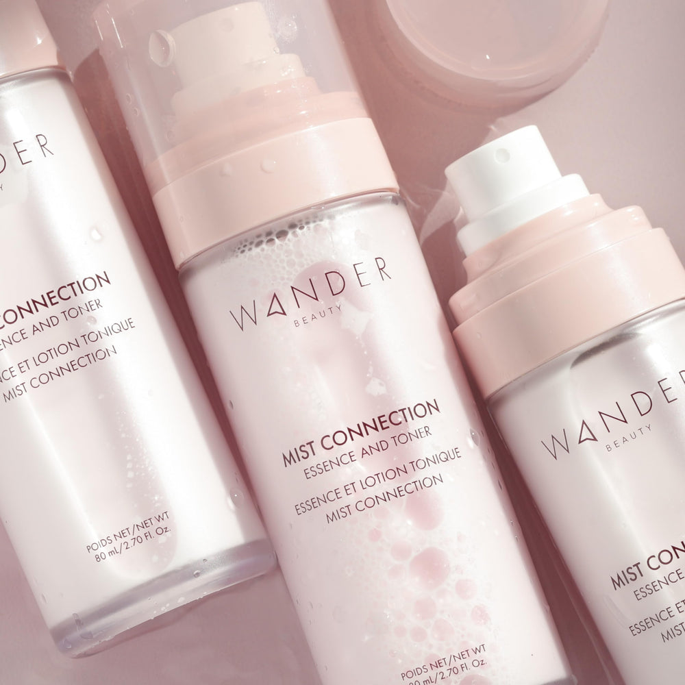 Wander Beauty Mist Connection clean, cruelty-free formula supports daily skincare.