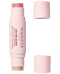 Wander Beauty On-the-Glow Coral Rose blush adds natural color to cheeks.