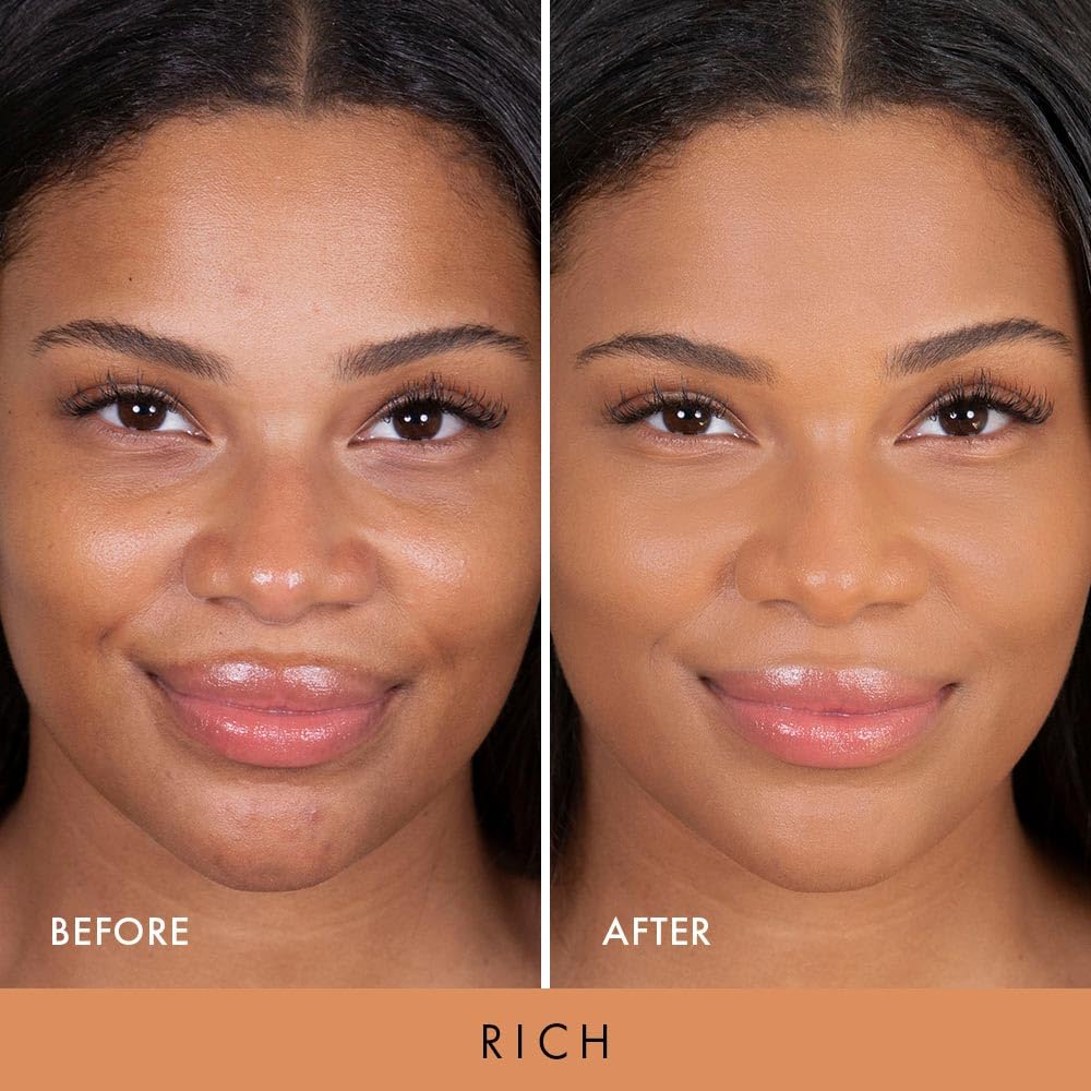 Wander Beauty Wanderlust Powder Foundation Rich swatch on skin for even tone.