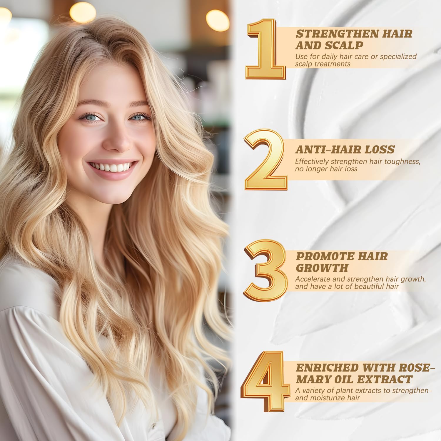 Wandyme ginger-ginseng shampoo bottle top view emphasizing scalp nourishment