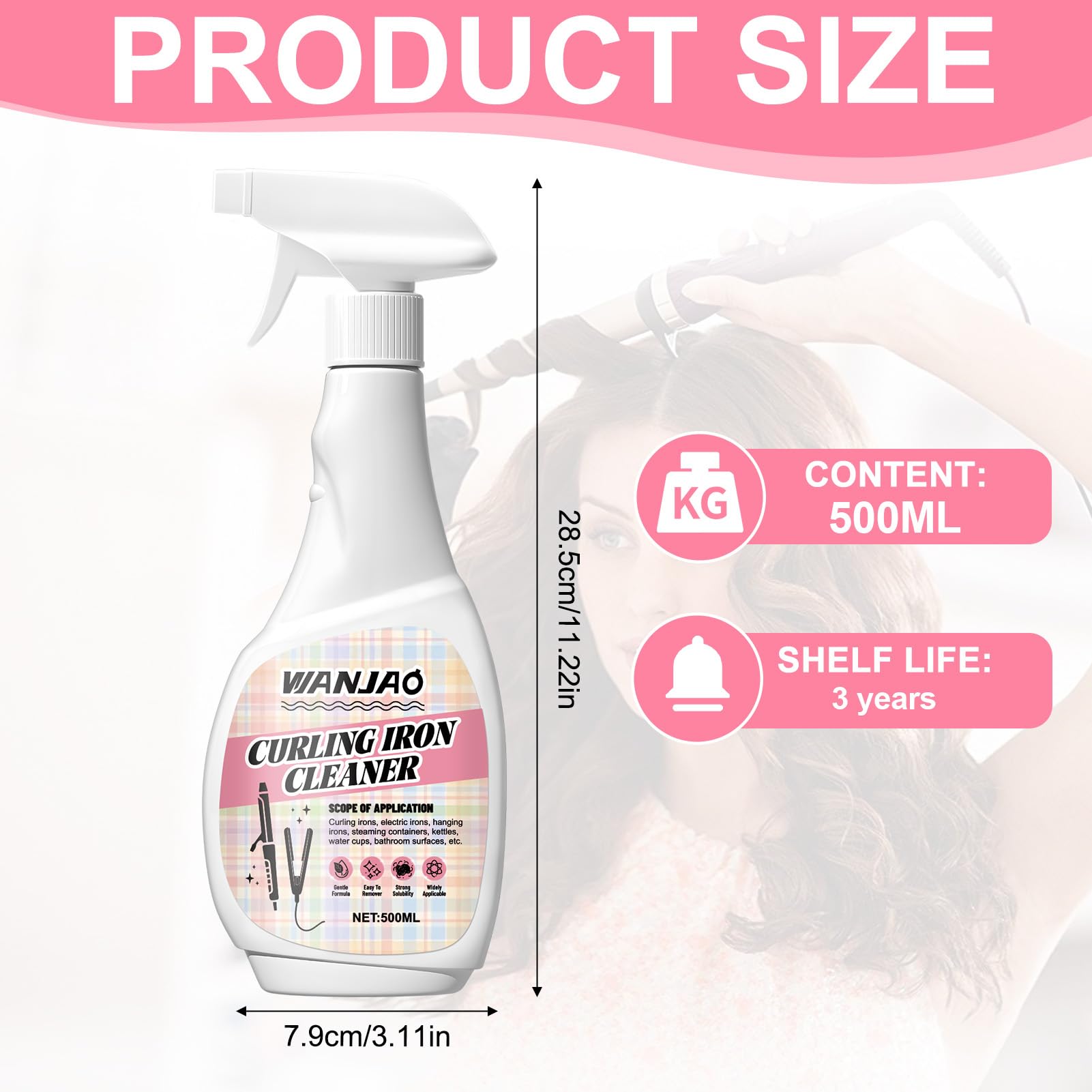 Spray, wipe, rinse—easy steps with WANJAO cleaner.