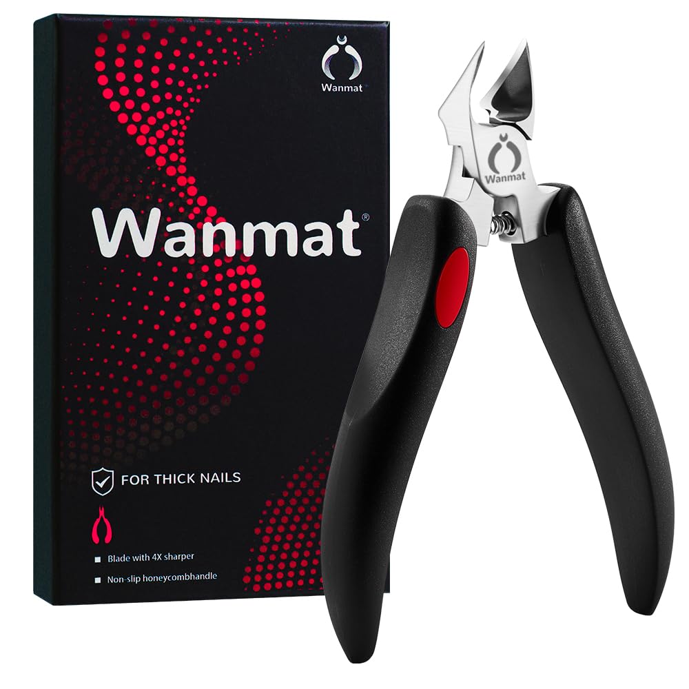 Wanmat toe nail clippers with angled blade for precise ingrown nail trimming