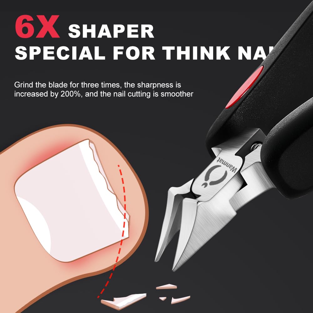 Wanmat stainless steel toenail clipper designed for thick nails and durability