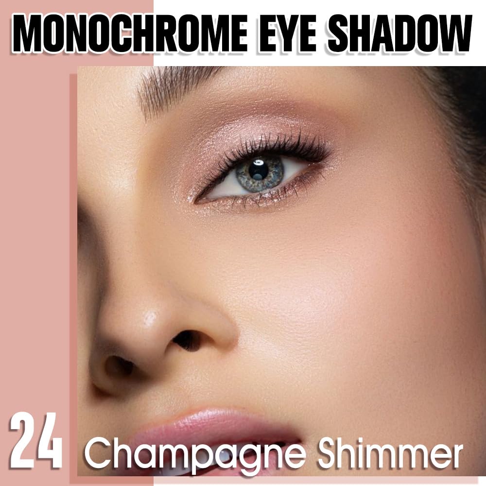 WanTuoluo rose-gold shimmer eyeshadow offers a sheer glow on lids for versatile wear.