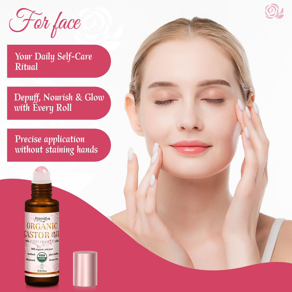 Warmify close-up shows smooth oil texture for easy application.