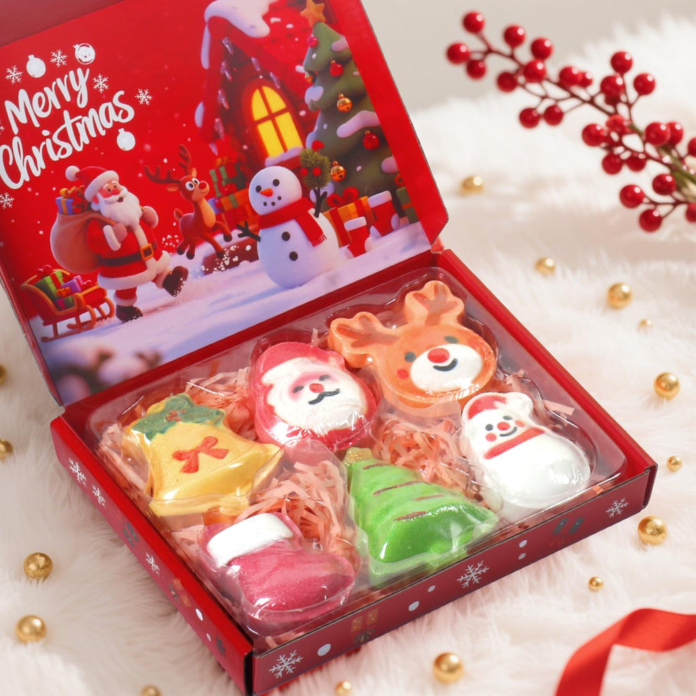 WARMLIFE Reindeer bath bomb with sparkling colors for cozy bath time
