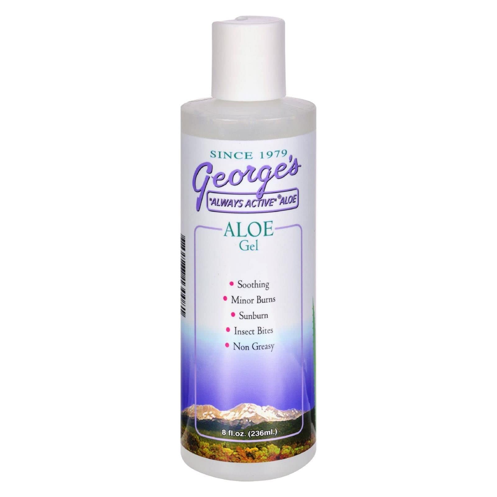 George's Aloe Vera Gel bottle; lightweight hydration for refreshed skin after sun exposure