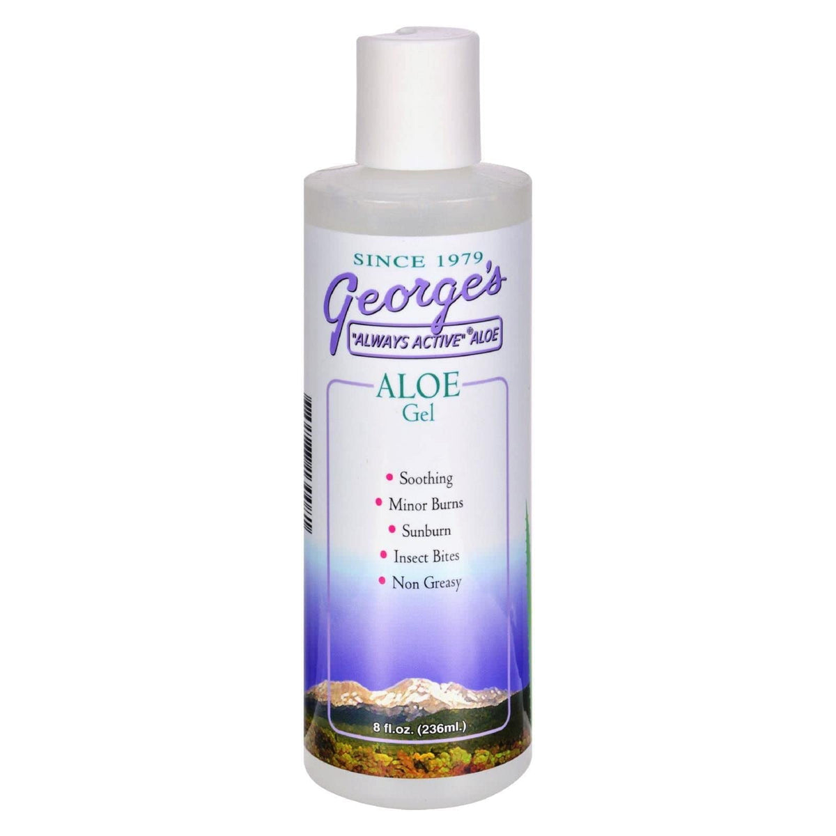 George's Aloe Vera Gel bottle; lightweight hydration for refreshed skin after sun exposure
