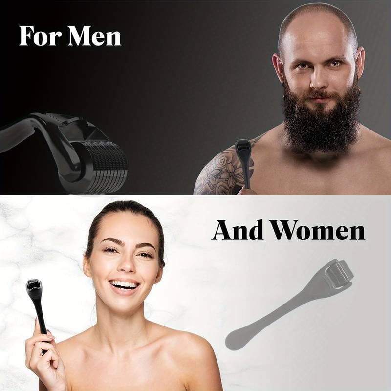 Wasali 540 titanium derma roller for beard with precise, comfortable application