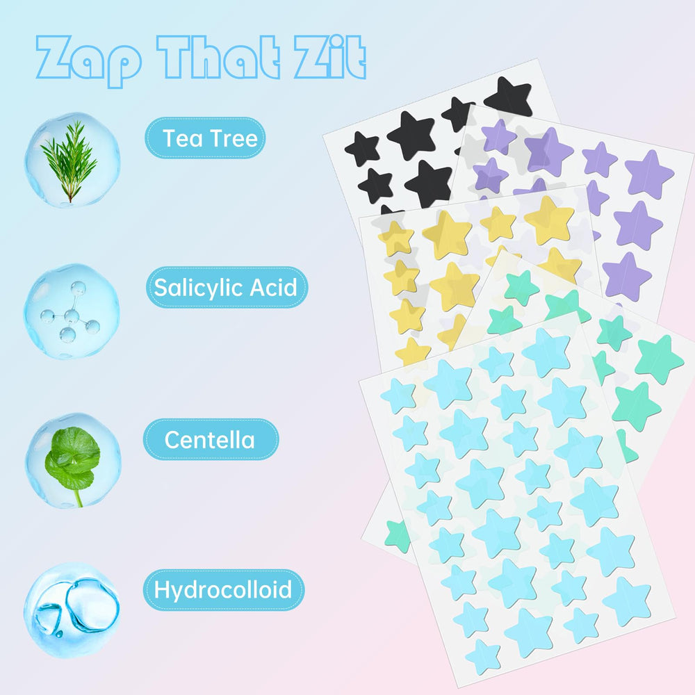 Waspot star patches color variations to match different looks and skin tones.