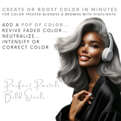 Watercolors INTENSE METALLIC foam-lather demonstrates cleansing and color refresh.