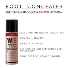 Watercolors red directional nozzle spray for precise root coverage.