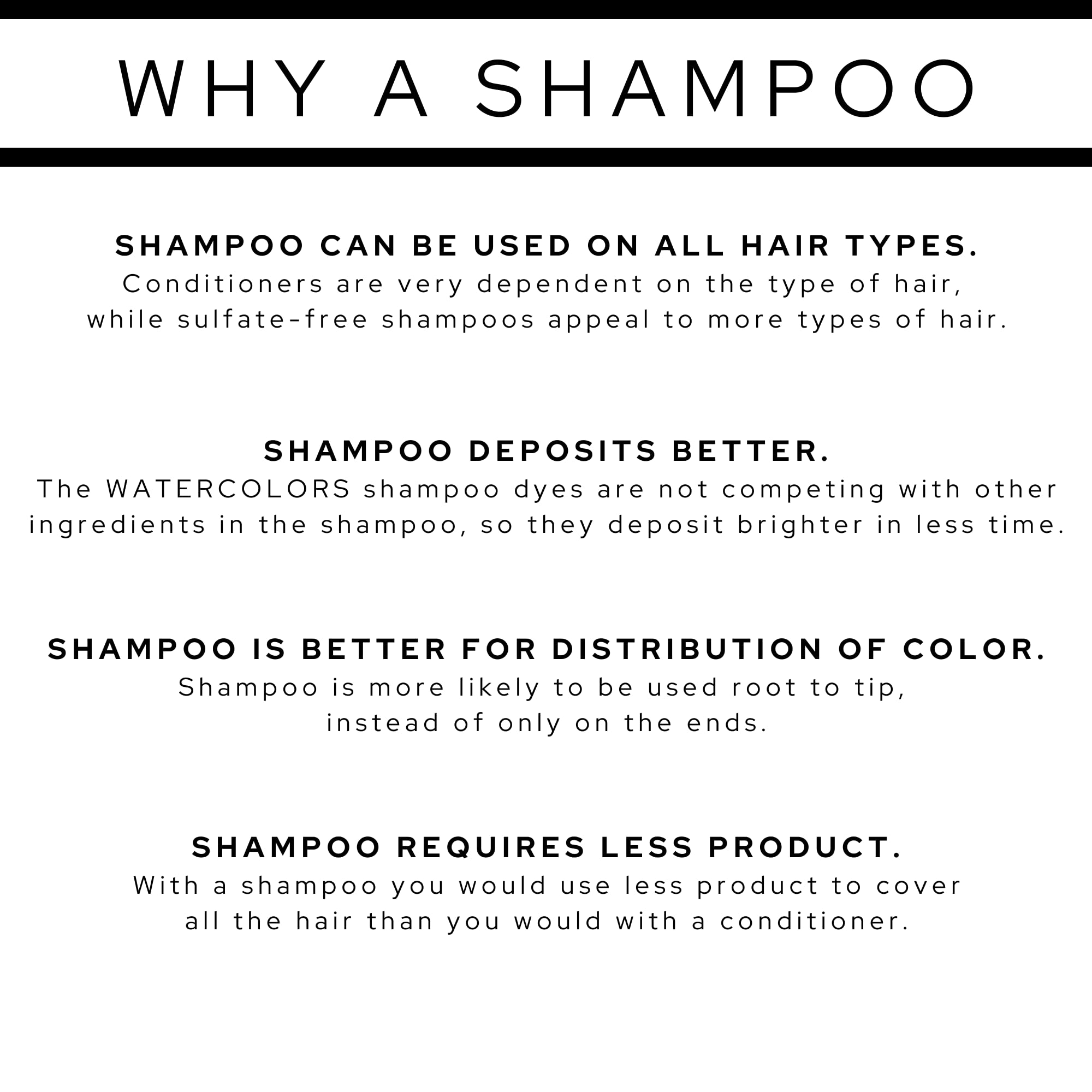 Watercolors Intense Red hair color application on dry hair for depth.