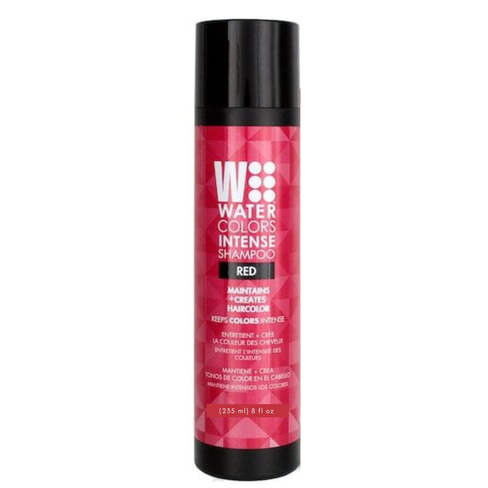 Watercolors Intense Red natural hair with fashion tint near roots.