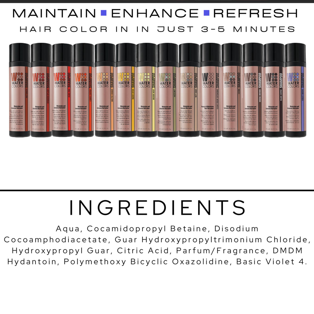 Watercolors packaging label highlights cruelty-free USA-made formula.