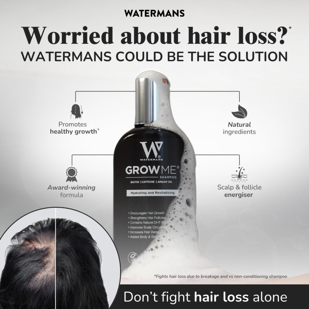 Watermans Grow Me conditioner tube boosts hair thickness and manageability
