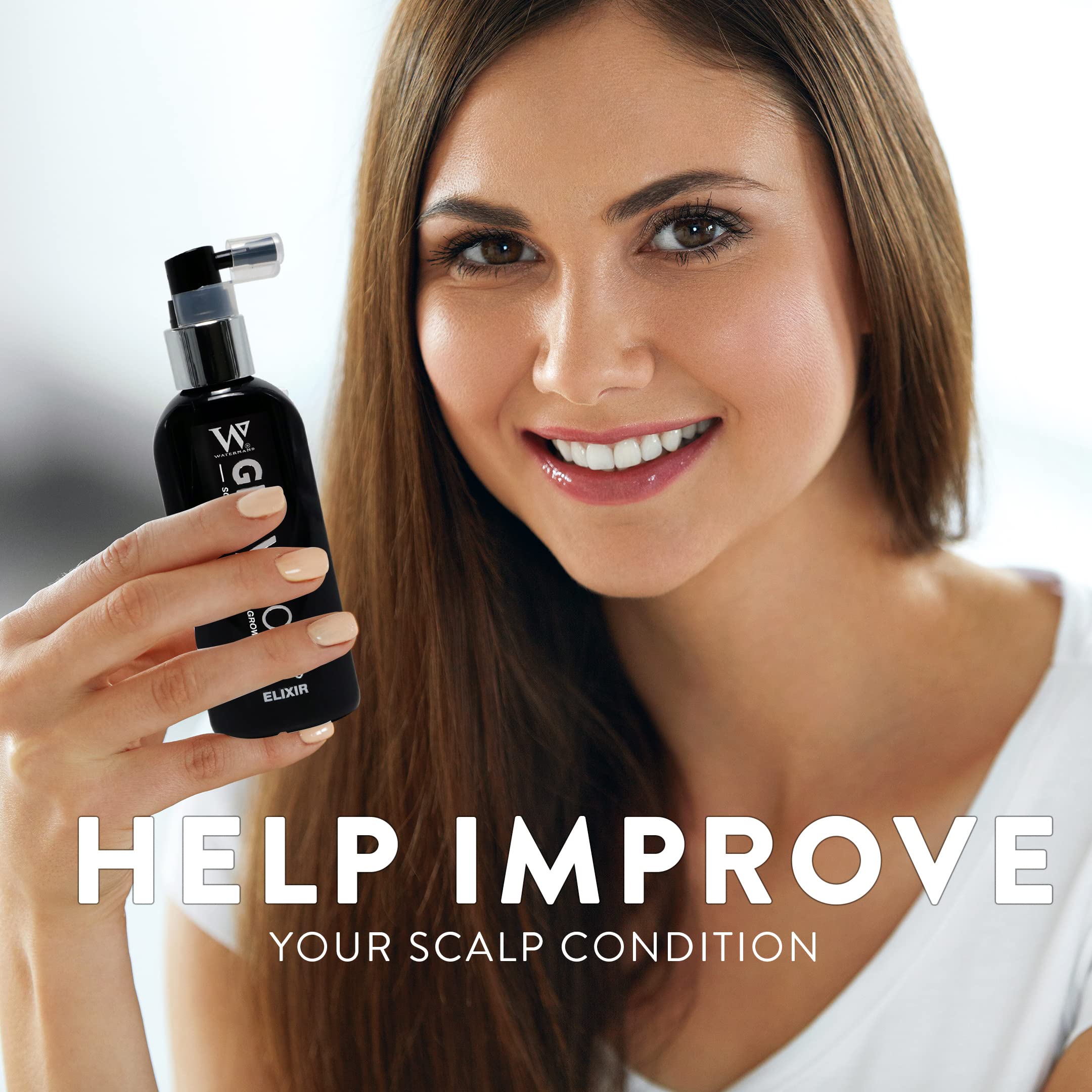 Watermans Grow More Hair Serum UK-made bottle emphasizes quality and craftsmanship.