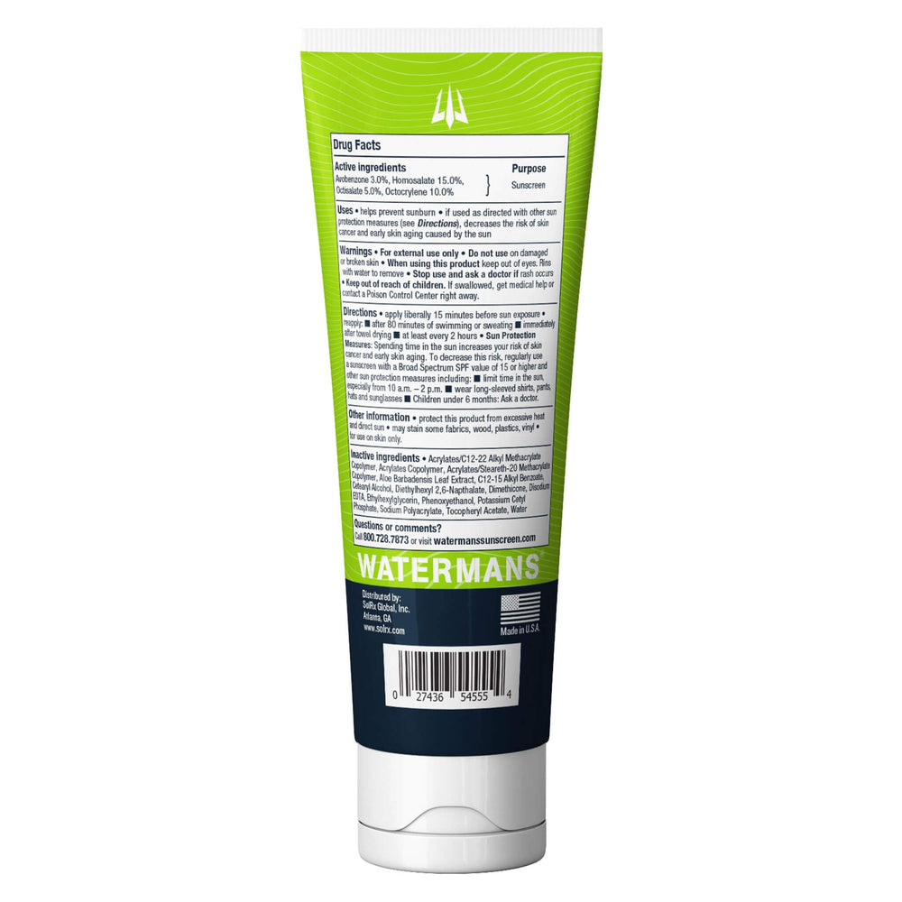 Waterman's Hydro Lite quick-absorb formula leaves no greasy residue.
