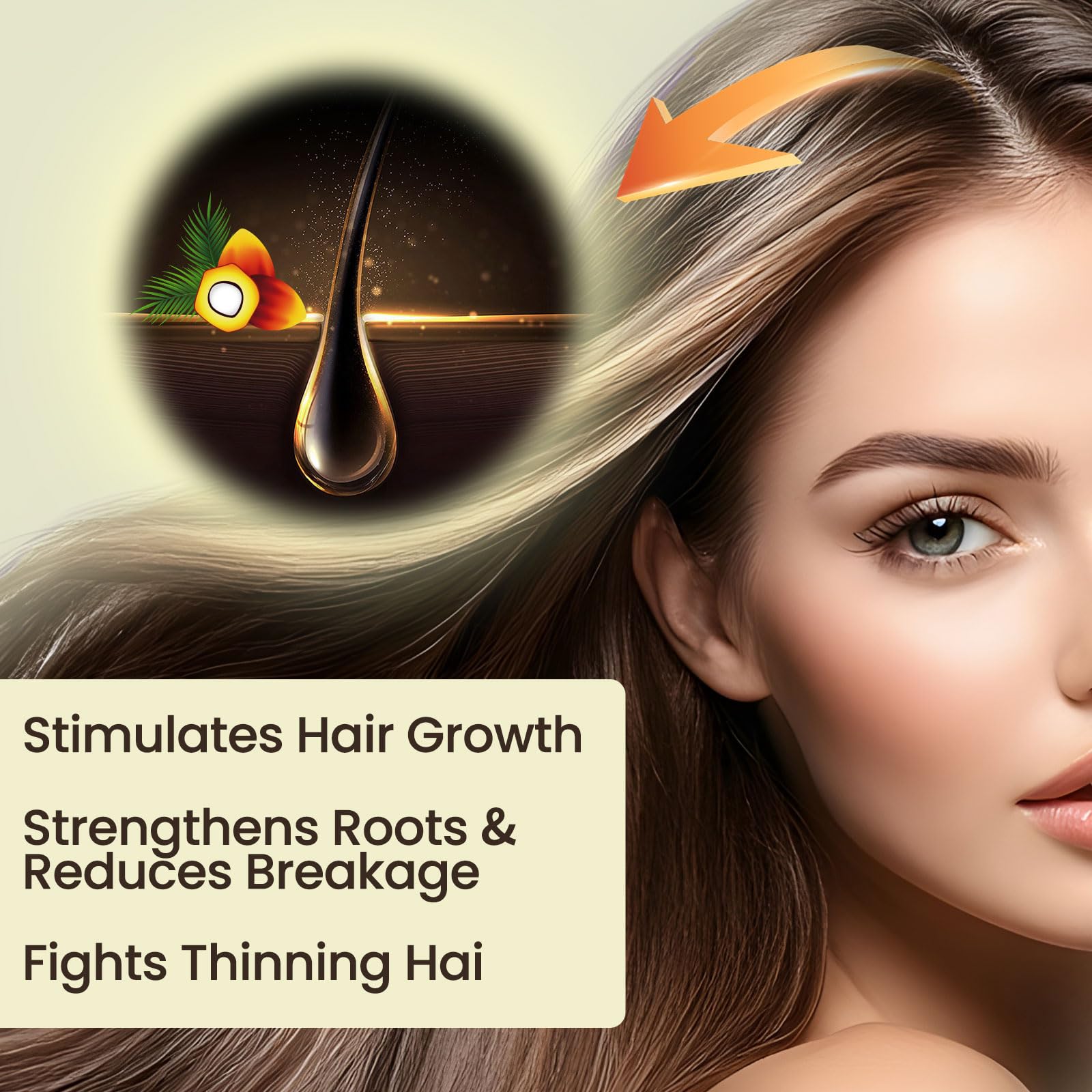 Watofun Batana Oil being massaged into scalp for rejuvenation and balance.
