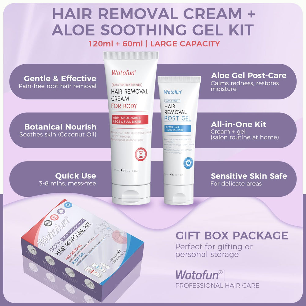 Watofun gel apaisant à l’Aloé et miel pour apaiser après épilation.