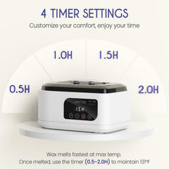 Wattne paraffin wax machine digital display with precise temperature for comfortable home use.