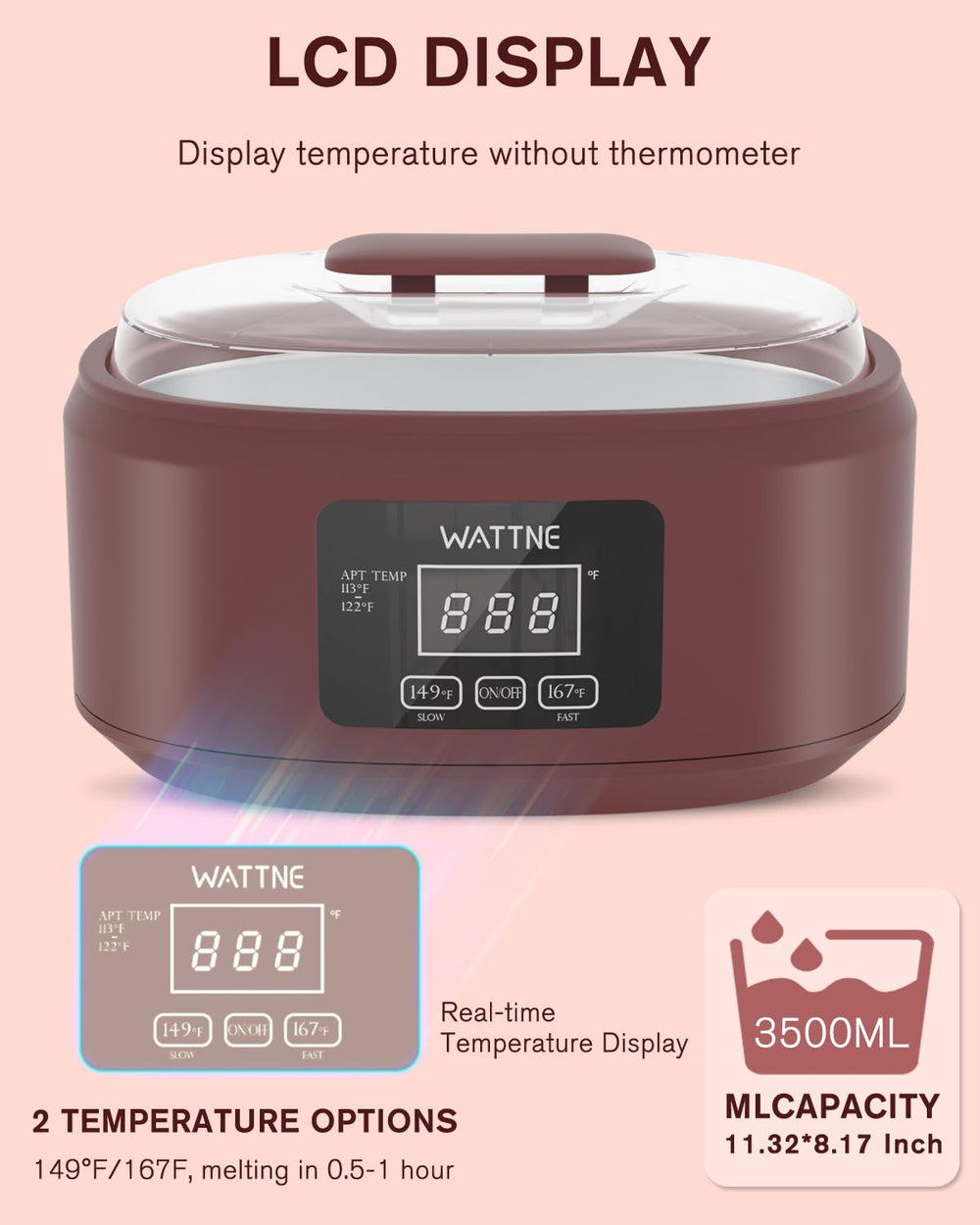 Wattne paraffin wax machine with refill pack ready for continuous home treatments