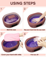 Wattne silicone brush and spoon set for easy wax handling and cleanup