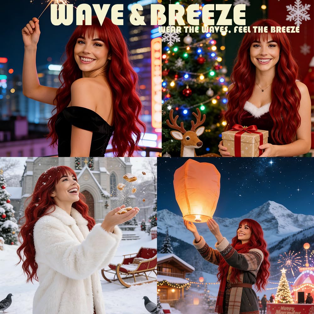WAVE&BREEZE heat resistant protein fiber wig close-up texture and shine