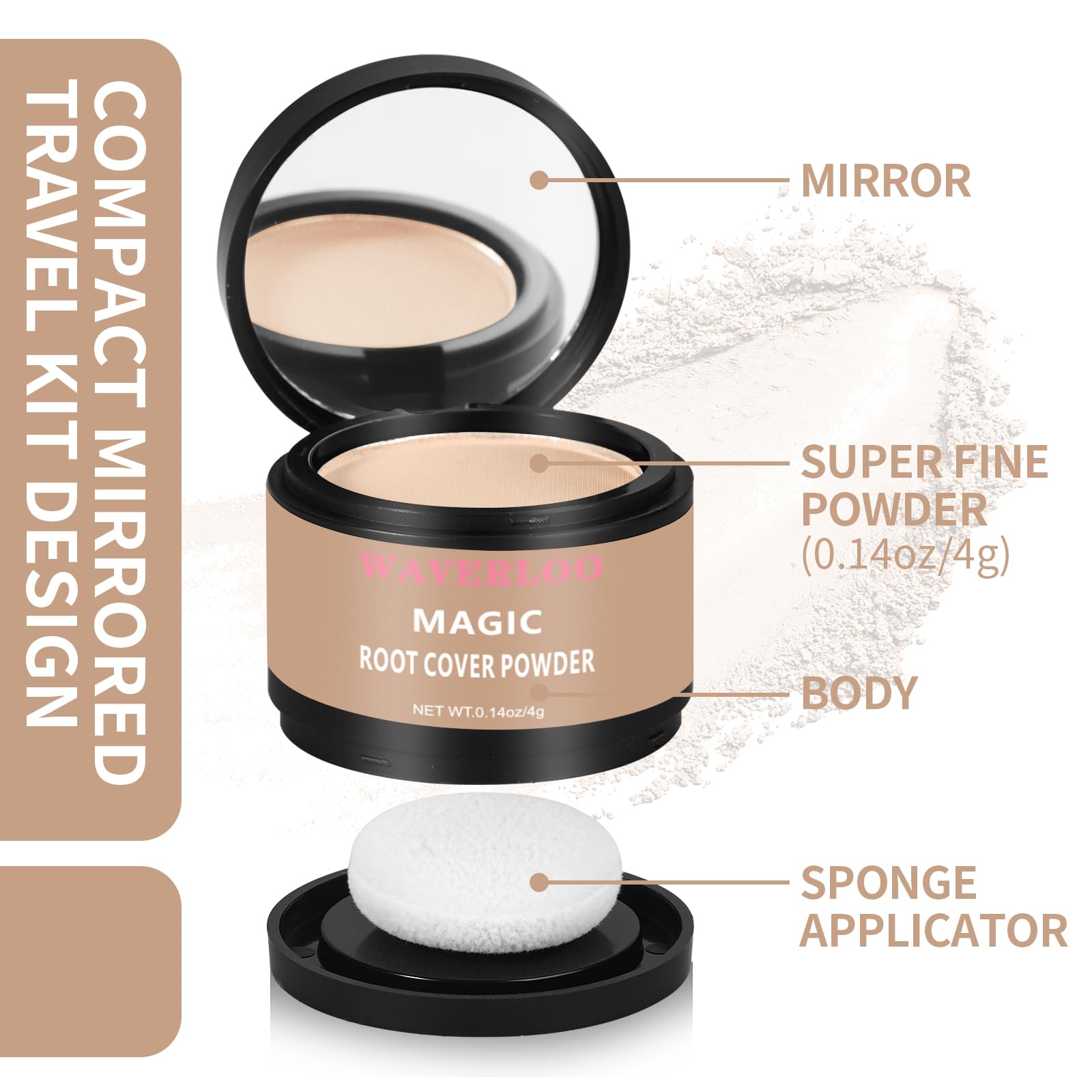 Close-up of Waverloo powder texture for natural blend