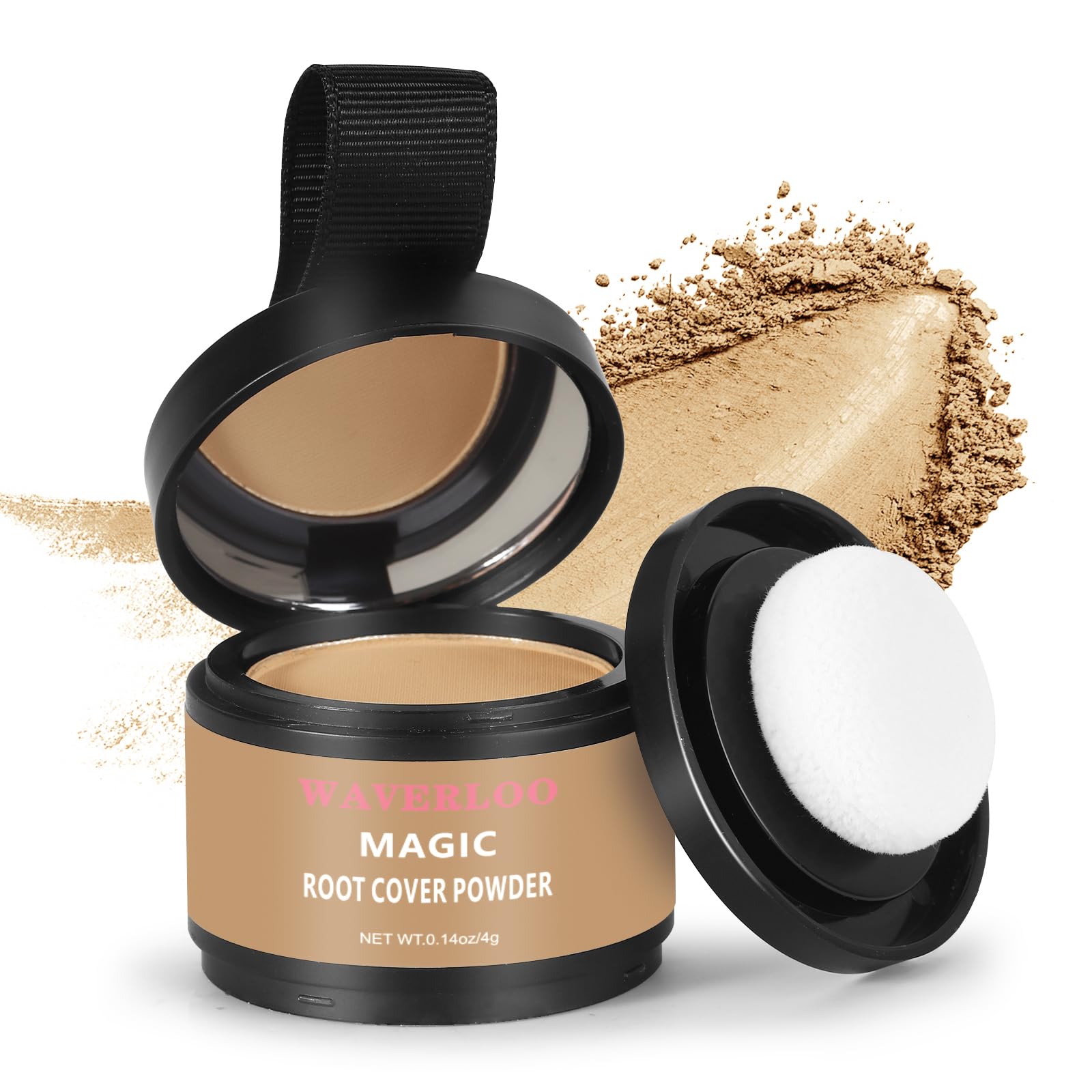 Waverloo Magic Root Cover-Up stick applying to hairline for precise coverage