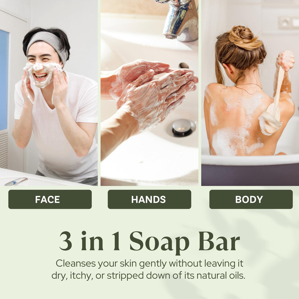 Wavertree & London soap bar with shea butter detail emphasizes skin-friendly hydration.