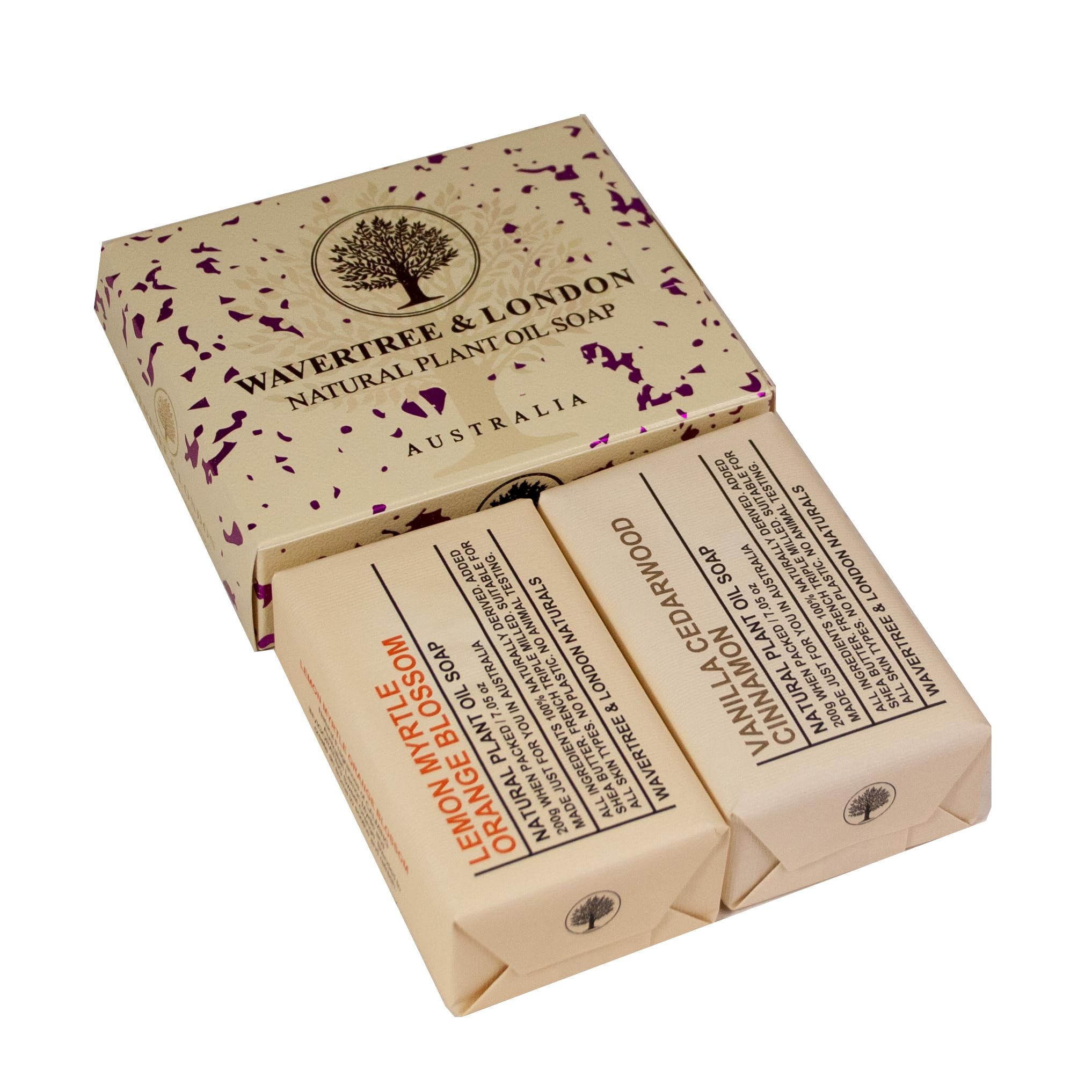 Wavertree & London duo gift box front view, ready for gifting.