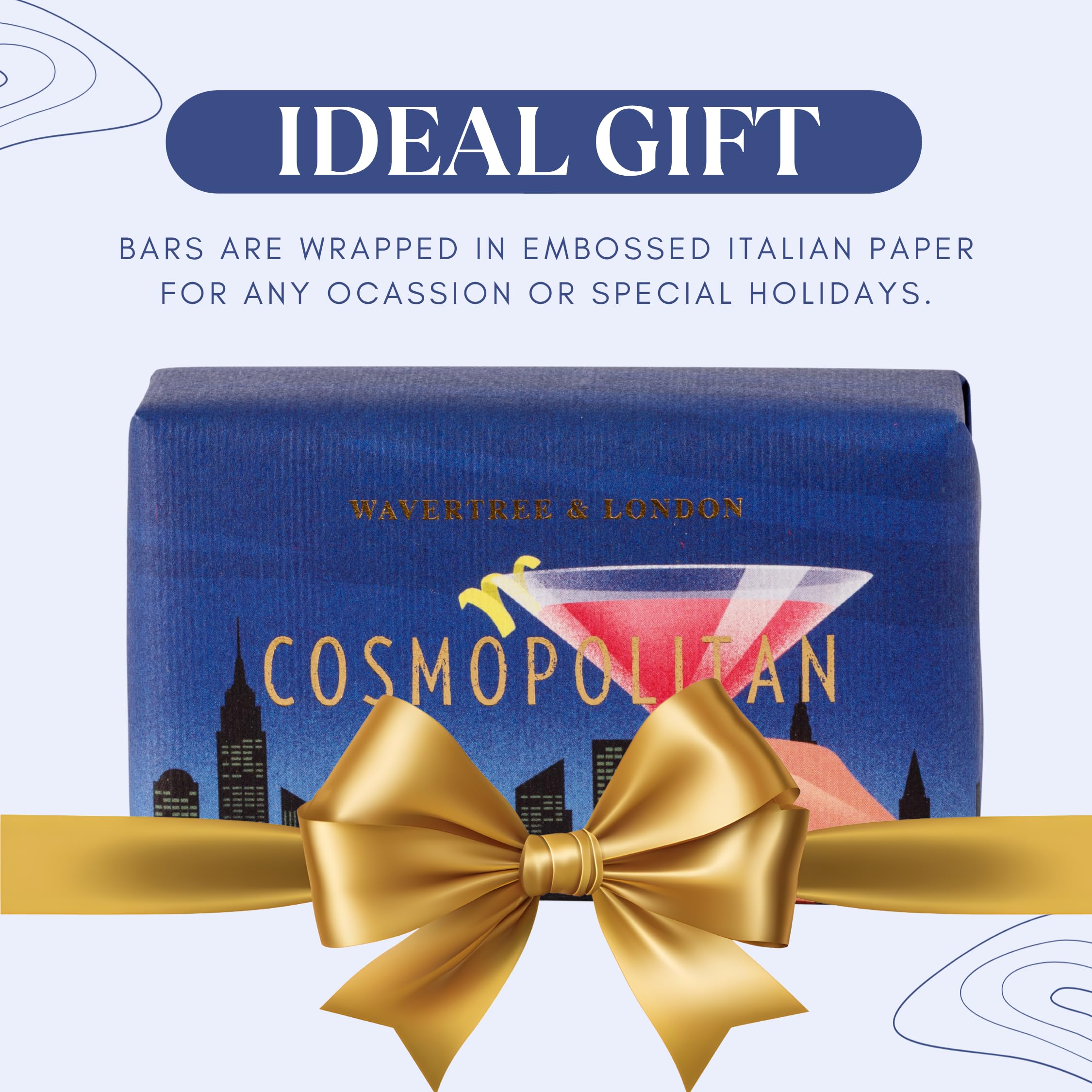 Wavertree London Cosmopolitan soap gift-ready packaging ideal for luxurious gifting.