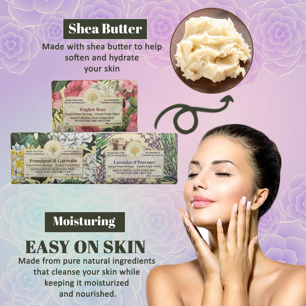 Wavertree & London gift box packaging highlighting premium, chemical-free soap gift.