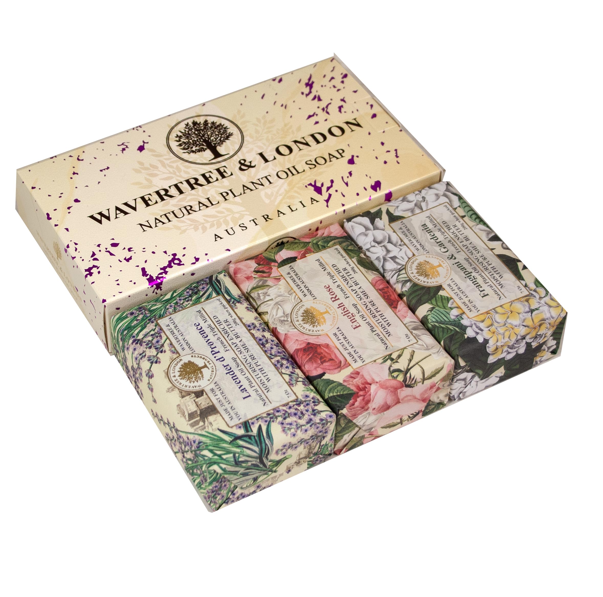 Wavertree & London lavender bar closeup for soothing bath ritual and soft skin.