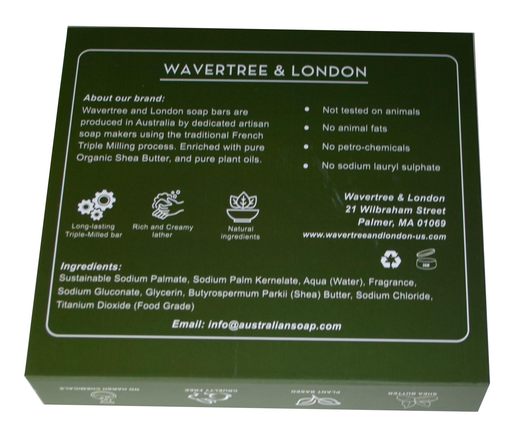 Wavertree & London Triple Milled Bars close-up showing smooth, long-lasting lather