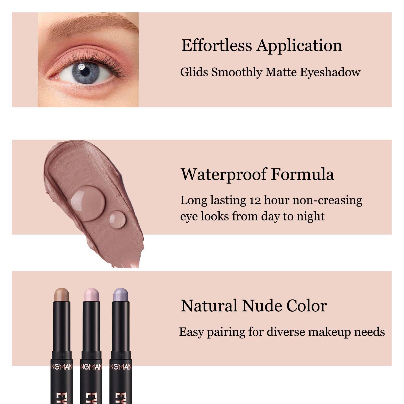 Wavuketu eyeshadow stick being applied easily with fingertip or brush.