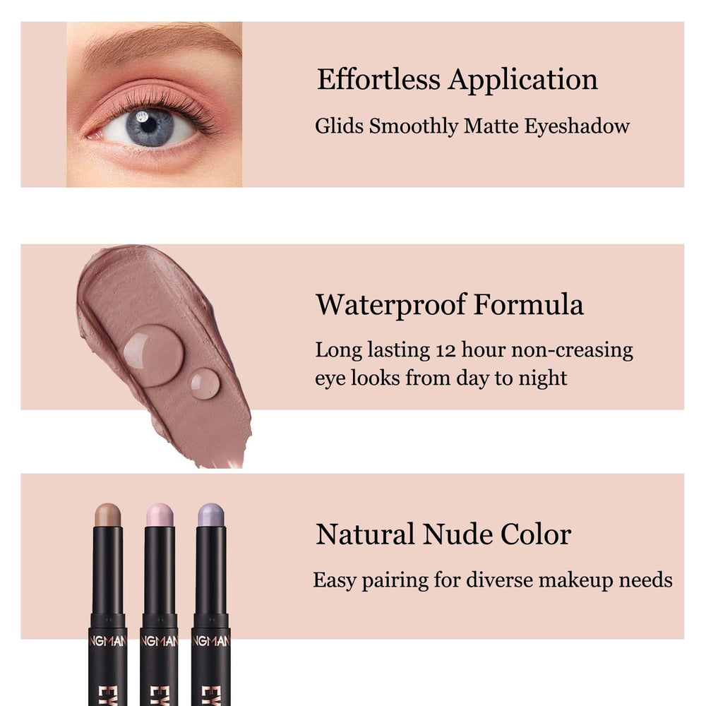 Wavuketu eyeshadow stick being applied easily with fingertip or brush.
