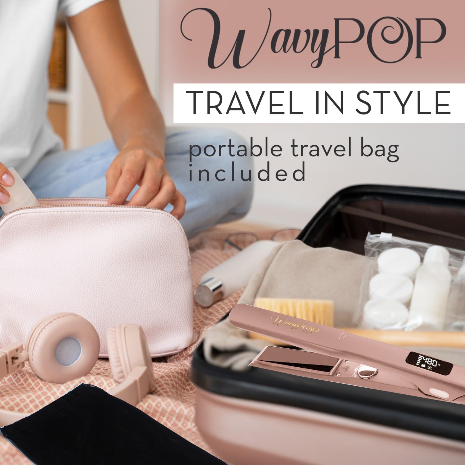 WAVYPOP 360-degree swivel cord for easy movement while styling.