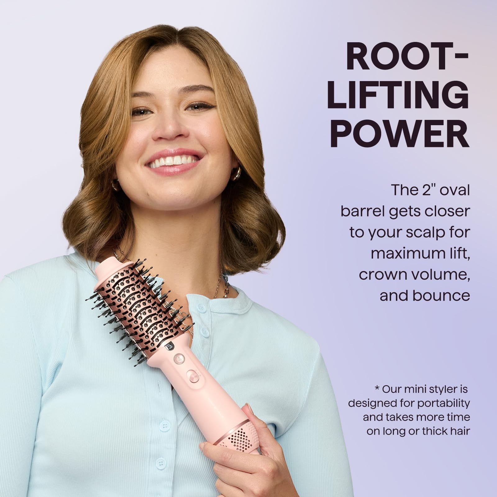 Wavytalk 3-temperature settings and 2-speed options customize heat for gentle styling