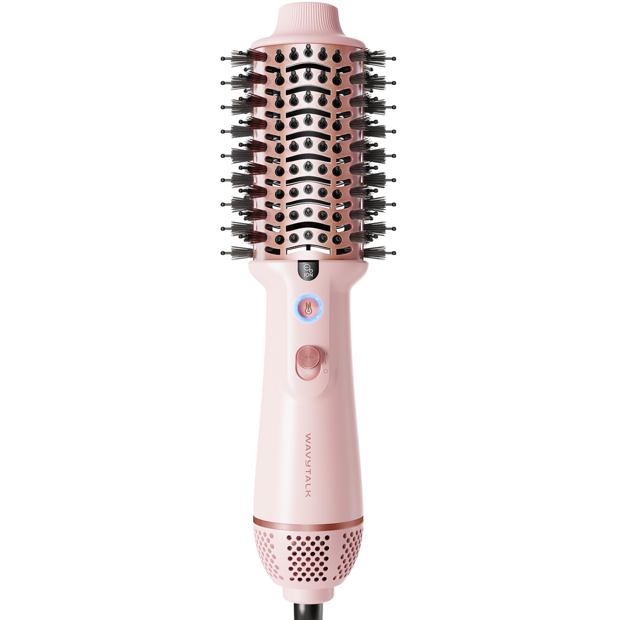 Wavytalk dual voltage jet brush for global travel, smoothing hair with ionic tech