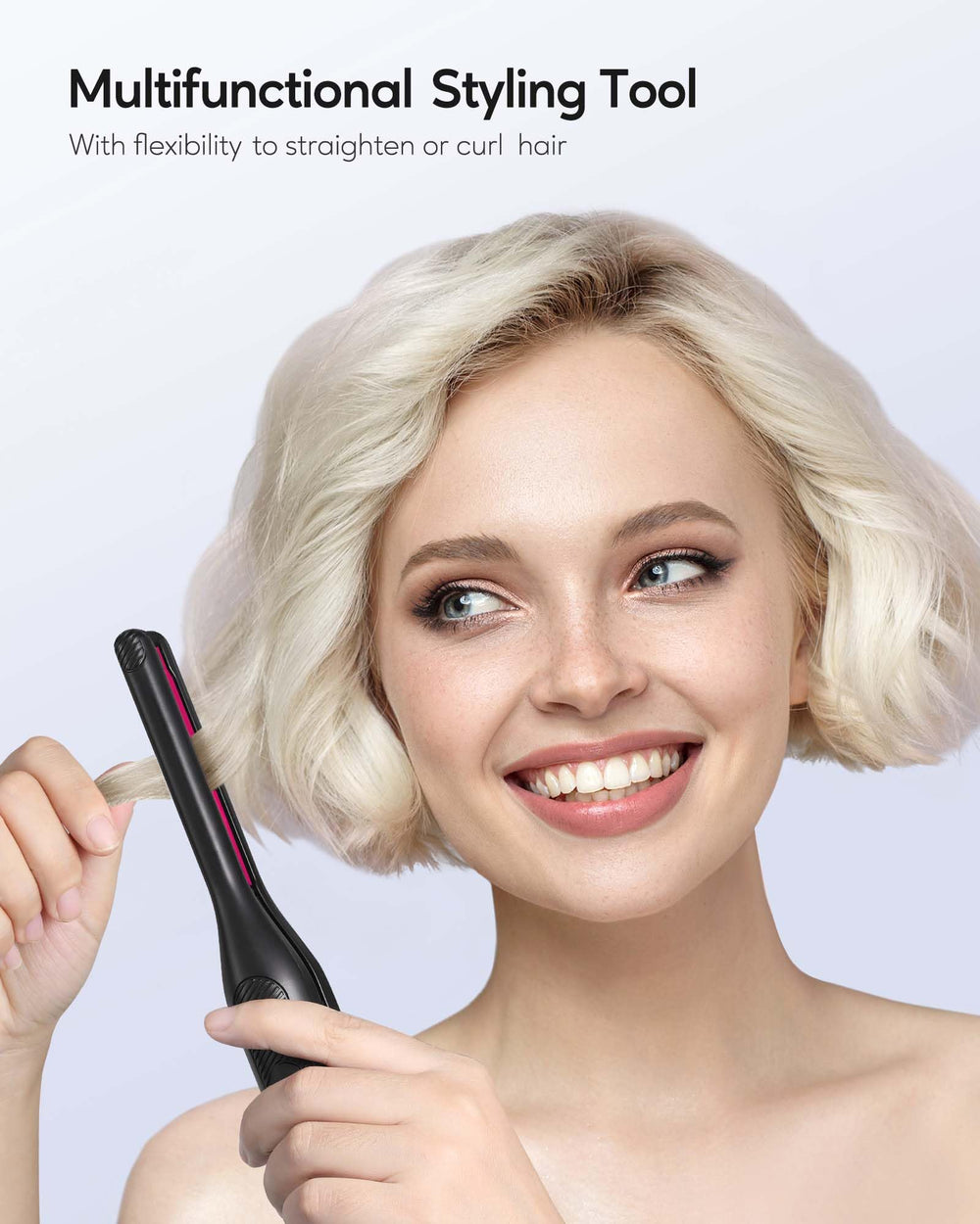 Wavytalk portable travel pouch included for on-the-go styling