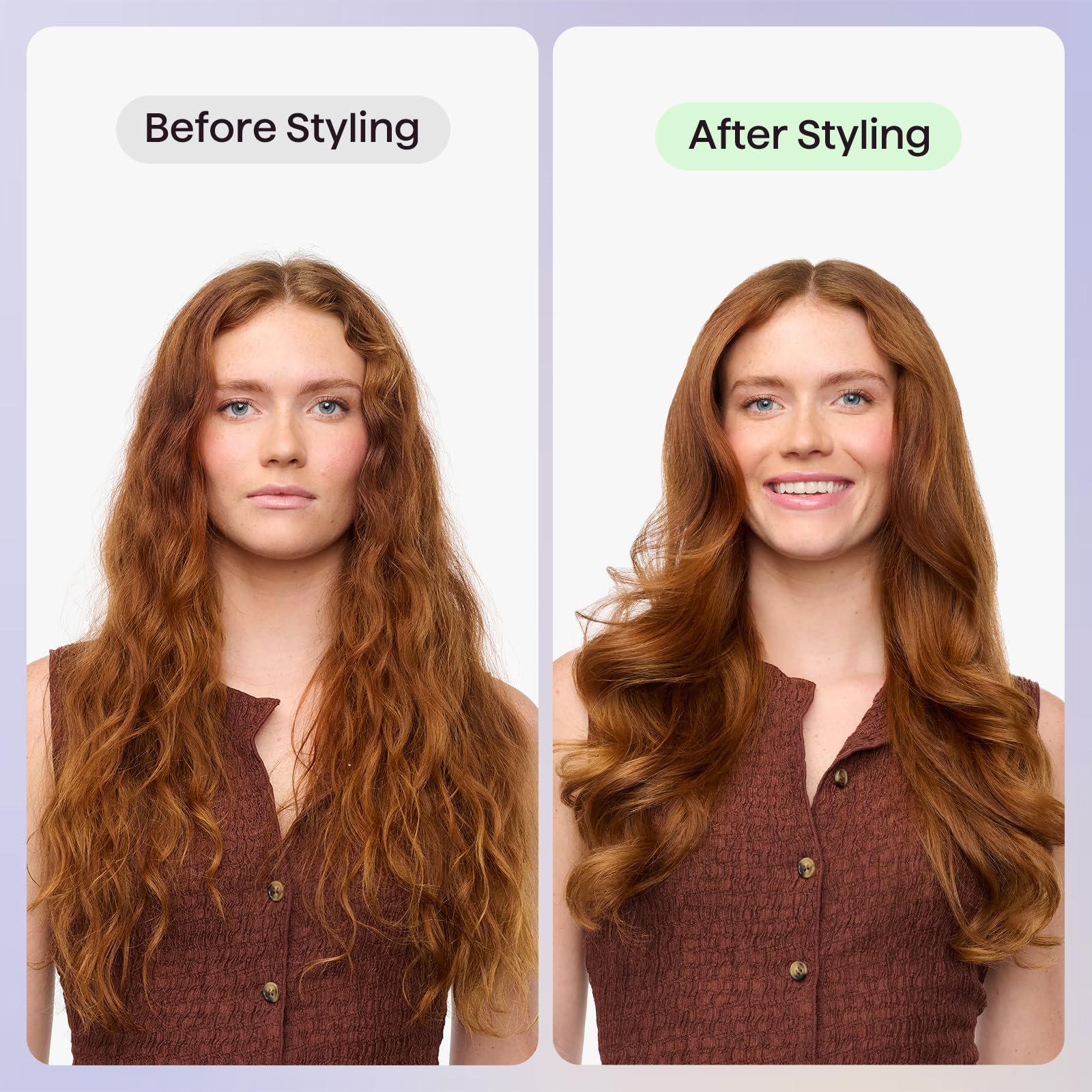Wavytalk Smooth Barrier spray mist application demonstrates even distribution for sleek results
