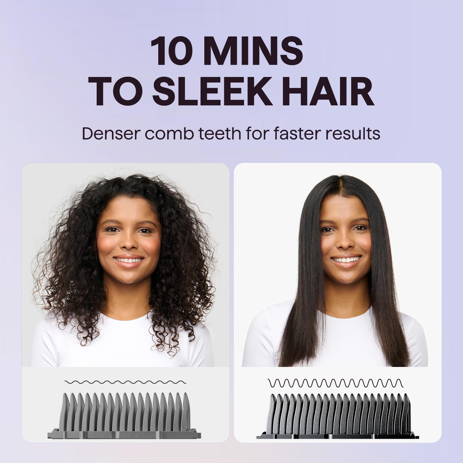 Wavytalk Two-in-One straightener comb offers versatile straightening and curling