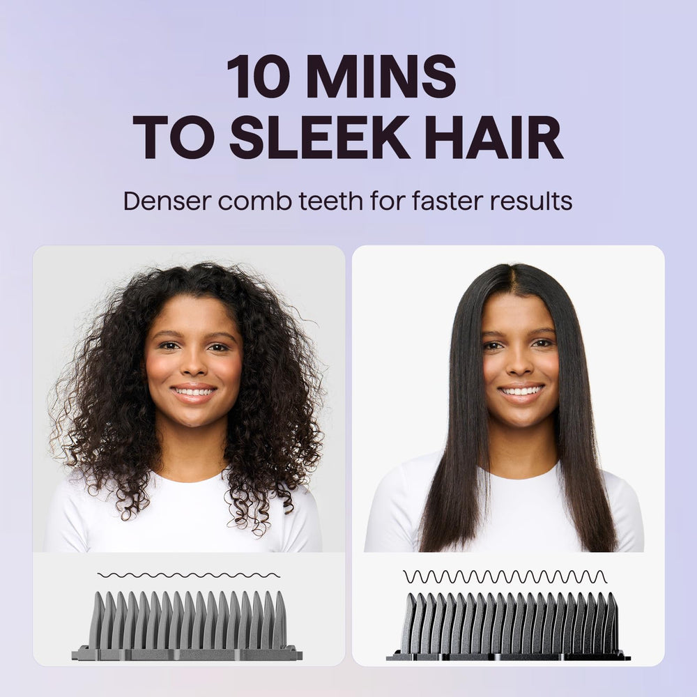 Wavytalk Two-in-One straightener comb offers versatile straightening and curling