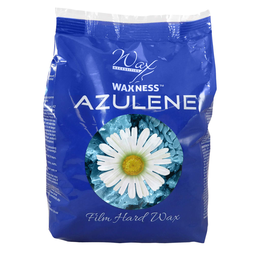 Wax Necessities Azulene wax beads blue-hued for smooth, even hair removal